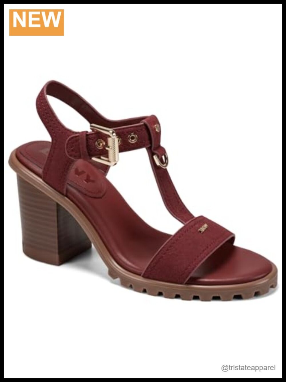 DKNY Marg T-Strap Dress Heel Block Heel Pull-On Business Casual